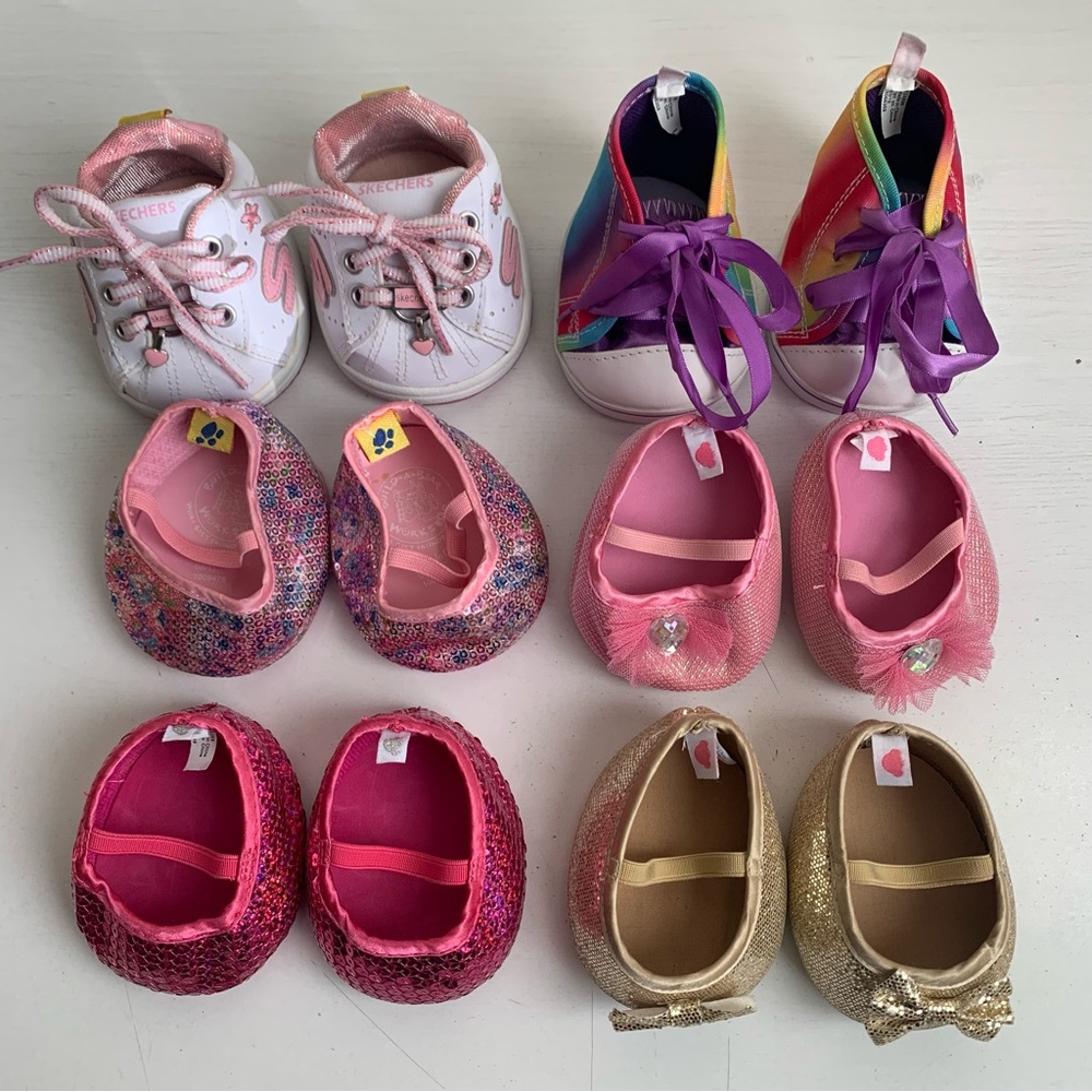 Build-A-Bear BABW Shoes Lot of 6 Pairs